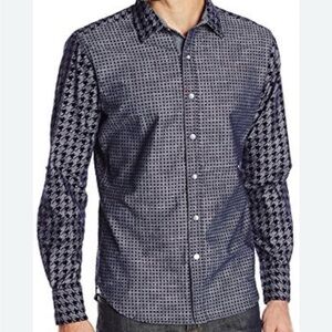 Robert Graham Black and Gray Geometric Shirt